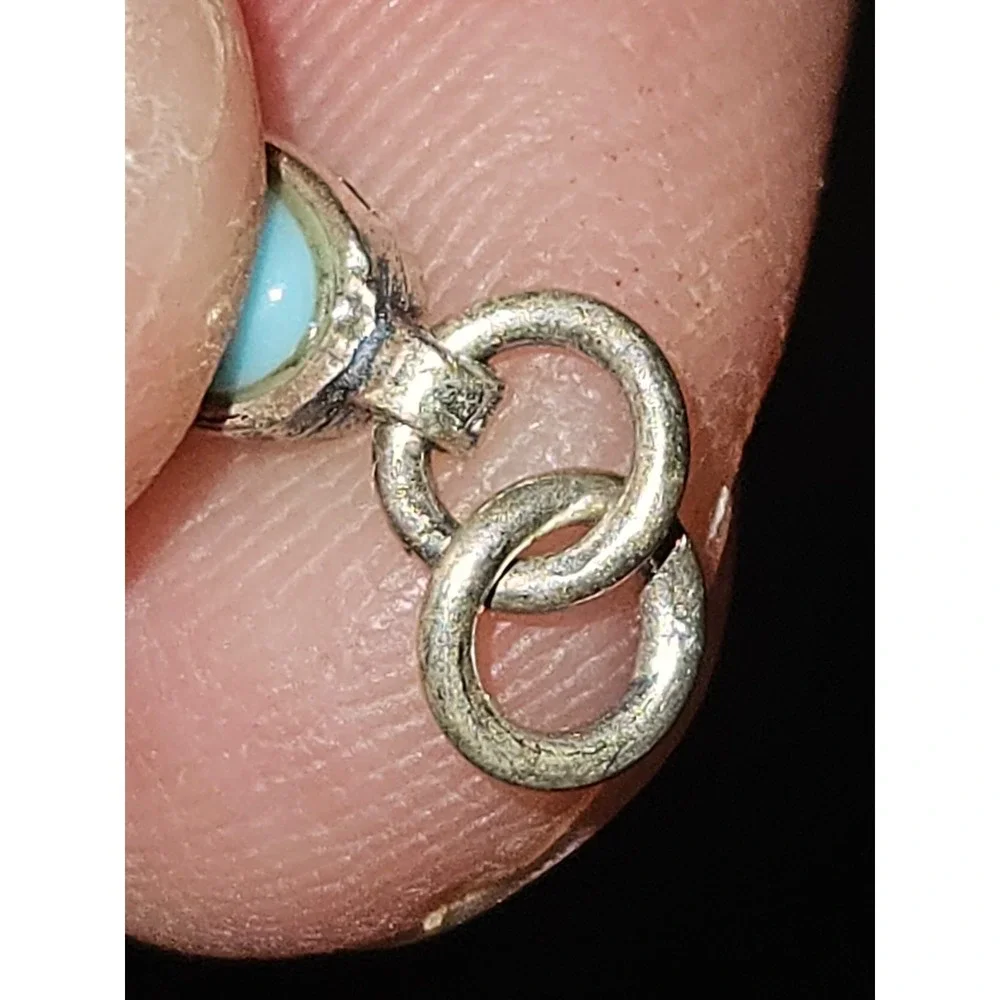 Natural Sleeping Beauty Turquoise set in a 925 Tennis Bracelet made in AZ - Picture 14 of 16